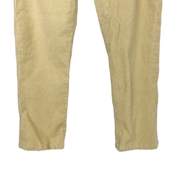 Vintage Low Rise Straight Leg Corduroy Pants Designer Max Studio Yellow Womens 6 - Picture 6 of 10